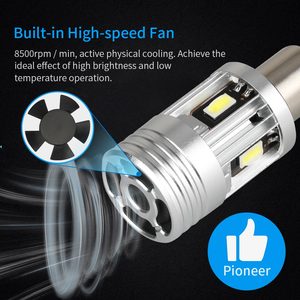 NAO 26W 3000LM luz Interior del coche de alta potencia P21W LED BA15S CANBUS sin ERROR todo en uno ámbar <span class=keywords><strong>PY21W</strong></span> BAU15S <span class=keywords><strong>7507</strong></span> lámpara de señal de giro - Product Image 3
