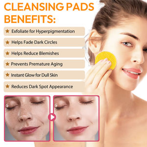 OEM Exfoliation Whitening Facial Cleansing <b>Pad</b> Kojic Acid Turmeric Cleansing <b>Pads</b> for Face - Product Image 4