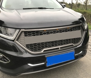 SUV parti Auto nero griglia del paraurti anteriore W illuminazione a LED personalizzato modificato ABS 2016-2019 misura per il bordo - Product Image 4