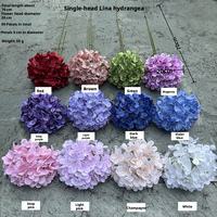 LO-806 Groothandel Nieuw Ontwerp Handgemaakte Lang Houdende 3D Kunstmatige Hortensia Bloemstengel voor Bloemstukken