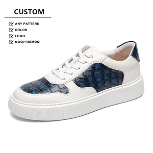 Scarpe Casual da Uomo alla Moda, Eleganti per Lavoro e Pendolarismo, in Vera Pelle con Motivi Artistici, Classiche e Versatili - Product Image 1