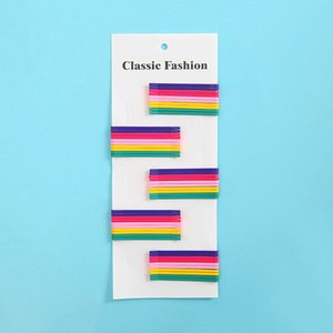 Clips de Pelo Coloridos de Moda Clásica, Plástico Degradado, Accesorios para el Cabello de Uso Diario para Mujeres - Product Image 1