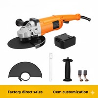 Meuleuse d'Angle Électrique Industrielle/Bricolage avec Vitesse à Vide Minimale, Disque de 125 mm, Interrupteur à Glissière et Support de Polissage à Palette