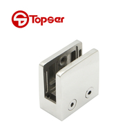 TOPSER Fixation de garde-corps en acier inoxydable moulé moderne pour verre 8-12mm, connecteur de balcon et d'escalier, quincaillerie de fixation au sol, garantie 3 ans