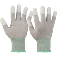 Kohle faser PU-beschichteter Finger Anti statische Handschuhe ESD Anti statische Handschuhe Für PC-Gebäude und zum Schutz der Computer installation