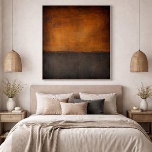 Pintura al Óleo Abstracta Texturizada Pintada a Mano sobre Lienzo Grande Personalizada al por Mayor, Arte Decorativo para Pared del Hogar, Obra de Arte Hecha a Mano - Product Image 2