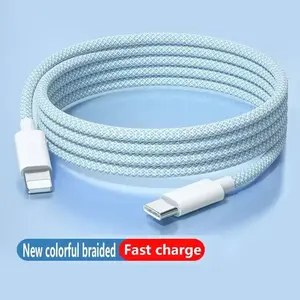 Cable de Carga Rápida USB-<span class=keywords><strong>C</strong></span> a Tipo-<span class=keywords><strong>C</strong></span> de Nailon de 60W y 1m para iPhone 15/16 Pro Max, para S21/A51, para Mi <span class=keywords><strong>10</strong></span>/<span class=keywords><strong>Redmi</strong></span> - Product Image 2