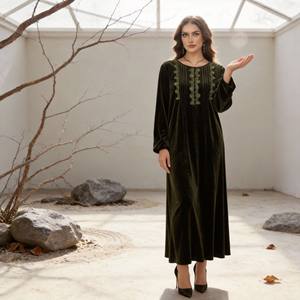 Vestido Abaya de Encaje de Alta Calidad, Diseño Personalizado, Elegante, para Mujeres Musulmanas, ODM - Product Image 4