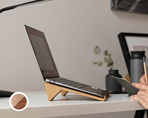 Support Ergonomique pour Ordinateur Portable en Bois Naturel, Double Support Détachable pour Bureau, Refroidissement et Maintien de la Posture, Logo Personnalisé OEM - Product Image 3