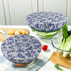 Dish Cover Set 3 Pcs Reusable Cloth Bowl Covers Round Stackable Kitchen Freshness Preservation American Style - Product Image 3
