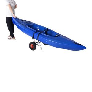 Chariot de transport pliable en aluminium aéronautique à pneus pleins, support pour kayak et paddleboard, vente directe usine transfrontalière - Product Image 1