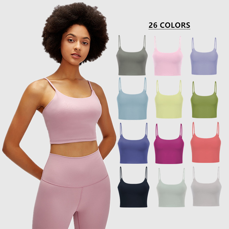 Simply Fit Custom logo Strappy Push up Double Layer Removable Private Label Women Yoga Sports Bra