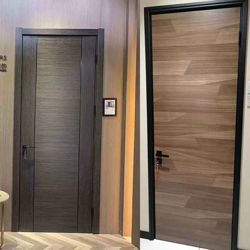 Apartment hotel wooden single bedroom main door designs melamin mdf skin door for bedroom