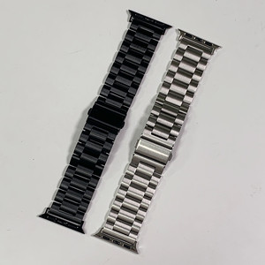 Nouveau solide 304 Double bouton fermoir en acier inoxydable métal <span class=keywords><strong>bracelet</strong></span> de montre <span class=keywords><strong>bracelet</strong></span> hommes ceinture pour Apple montres <span class=keywords><strong>iWatch</strong></span> 7 <span class=keywords><strong>Bracelet</strong></span> 41mm 45mm - Product Image 1