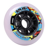 BMXG Chaussures de patinage de vitesse professionnelles, Roue de patinage de vitesse originale, Roue de course, Roue Big Cake, Coque en PU, Simple rangée, 90 100 110MM