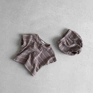Conjunto de Dos Piezas para Bebé Niño, Estilo Casual Occidental, Traje a Rayas, Camiseta de Manga Corta y Pantalones Cortos de Algodón para Verano - Product Image 3