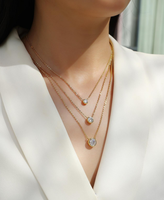 Collier Pendentif Moissanite de Haute Qualité en Gros, Sertissage Bezel, Or 18 carats, Argent, Or Rose, Bijoux Tendance, Collier S925