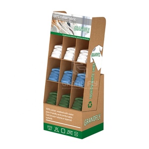 Tùy Chỉnh T-Shirt Tông Hiển Thị Sàn Kệ Với 9 Túi & Cơ Sở Bán Lẻ Giấy Hiển Thị Giá Quần Áo Sóng Hiển Thị Đứng - Product Image 3