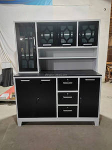 Armoires de cuisine en métal, portes en acier inoxydable, résistantes à l'eau, installation facile, écologiques, multifonctionnelles pour le rangement - Product Image 5