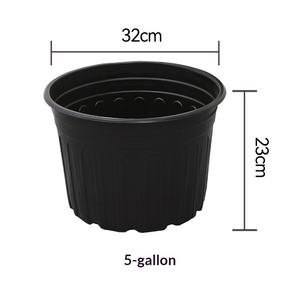 Siyah Saksılar Enjeksiyon Kalıplama Dikey Kaburgalar Drenaj Delikleri Dayanıklı Hafif Bitki Kapları Ev Bahçesi Toplu Sipariş - Product Image 5