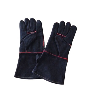 Gants de <span class=keywords><strong>four</strong></span> en cuir de vachette de 16 pouces résistants à la chaleur Gants de soudage <span class=keywords><strong>pour</strong></span> barbecue Cheminée Fire Pit Grill Accessoires - Product Image 2
