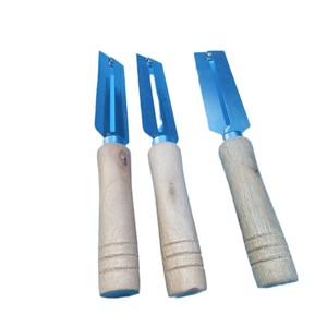 Cuchillo para caña de azúcar de acero inoxidable con mango de madera, pelador, cuchillo para piña, pelador de lechuga, pelador plano para verduras y frutas - Product Image 3