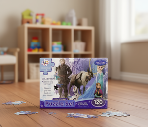 Divertente set di puzzle educativi Frozen da 120 pezzi 14,5x11 pollici per bambini dai 3 anni in su - Product Image 2