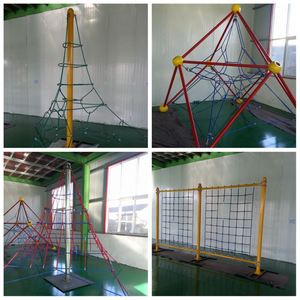 Easy — aire de jeux d'extérieur pour enfants, en filet de Nylon, escalade, toile d'araignée, brouilleur, corde triangulaire, structure robuste - Product Image 6