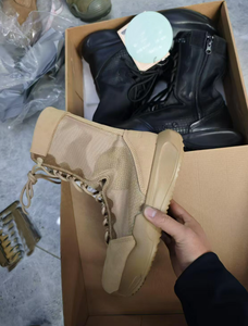 Botas de entrenamiento ligeras DFK1 Camuflaje Negro Desierto Caqui Tan, Botas Desierto Tan para hombre con cremallera lateral y EVA transpirable - Product Image 5