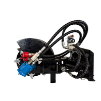 Nouvelle déchiqueteuse de souches et broyeur de bois multifonctionnel hydraulique ZM, mini et grand modèle, à fixer sur un mini-chargeur frontal, garantie 6 mois