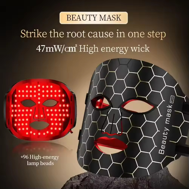 Wholesale Electric Wireless 7 Color LED Mask Light Therapy Tighten Skin Care Facial Beauty Massager Device