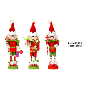 13cm <span class=keywords><strong>ELF</strong></span> <span class=keywords><strong>nutcracker</strong></span> bằng gỗ với treo dây cho cây giáng sinh - Product Image 4