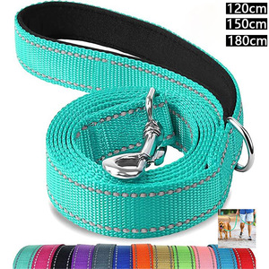 Cuerda de remolque para mascotas de perro con reflejo nocturno, cuerda protectora de 1,2/1,5/1,8 m, correa de entrenamiento para caminar para mascotas, arnés para perros y gatos, correa de plomo - Product Image 3