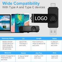 Flash Bellek Memorias Usb En Usd Tarjeta Type C 32Gb 64Gb disque dur Usb Flash Drive avec Type C et Android