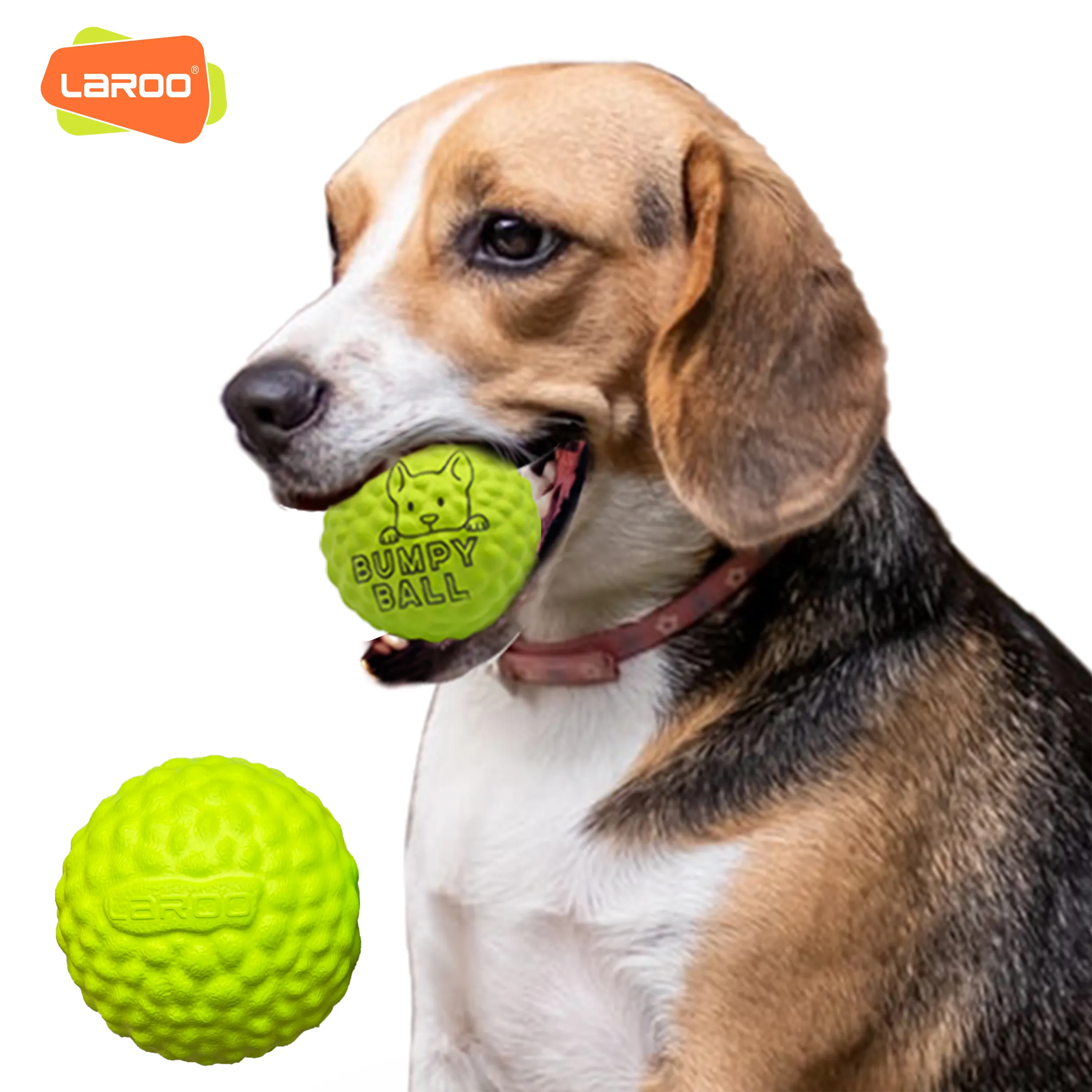 LaRoo कुत्ते खिलौना पालतू उछल गेंद ईवा सामग्री चबाना खिलौने काटने प्रतिरोधी दाढ़ टेनिस ला रहा है खेल चिंता को राहत देने के लिए उपयुक्त