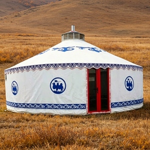 Yurt mongol à <span class=keywords><strong>prix</strong></span> de gros avec tissu toutes saisons, tente mongole pour opération à long terme en station balnéaire - Product Image 2