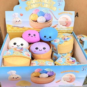 Bestseller Rainbow Glitter Rubber Stress-relief Squishy Dumpling Squishy Decompression Toy Steamer Blind Box for Gift - Product Image 5