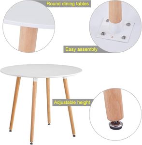 Hiện Đại Nhà Bếp Đồ Nội Thất Vòng Bàn Ăn <span class=keywords><strong>4</strong></span> 6 Ghế Đặt 80 100 Cm Trắng Bàn MDF Bàn Ăn Cho Phòng Khách Sử Dụng - Product Image 2