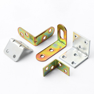 Galvanized Corner Brackets L-Shaped 90 Degree Right Angle Furniture Hardware Support For Cupboard Connectors - Product Image 1