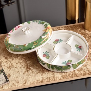 Boîte de rangement à fruits divisée en porcelaine fine, best-seller, style luxe léger, pour table basse, bonbons et snacks, moderne, pour salon, Nouvel An - Product Image 4