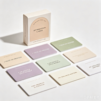 Ensemble de cartes d'affirmations positives personnalisées, cartes de communication sur support, crée des cadeaux de bien-être prêts à l'emploi pour les boutiques et les studios