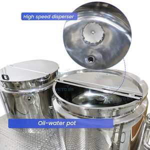 Homogeneizador Emulsionador de Alto Cizallamiento, Emulsionador de 1000L con Tanque de Mezcla, Mezclador Emulsionador al Vacío para Uso Cosmético, Alimentario e Industrial - Product Image 3