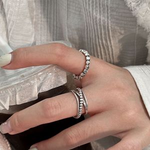 S925 Sterling Silver Cross <b>Ring</b> Women's Minimalist Geometric Style Fashion Jewelry Gift - Product Image 1