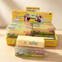 Jouet à presser en forme de bâton de beurre croustillant et réaliste, jouet sensoriel solide pour soulager le stress, cadeau pour enfants