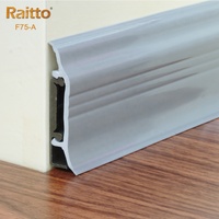F75-A, RAITTO Fashion Design Plinthe en PVC de 67 mm, moulure de plinthe en mousse plastique, accessoires de revêtement de sol en PVC