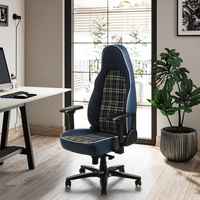 Chaise de bureau et de jeu ergonomique avec support lombaire à nouvelle structure, tissu personnalisable et taille ajustable