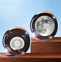 Vente en gros de sphères en cristal K5/K9 gravées en 3D, système solaire, galaxie, lampe de nuit en cristal, boule de verre, base LED, décoration