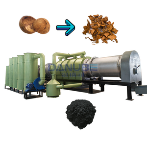 Usine de carbonisation rotative continue industrielle transformant les balles de riz et la sciure de bois en biochar, équipement de traitement à haute température - Product Image 1