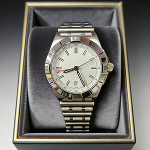 นาฬิกาโครโนกราฟแบบกลไกสไตล์ BLS, ขนาด 40 มม., แสดงเวลาสองระบบ 4 เข็ม GMT, สายแบบ <span class=keywords><strong>Bullet</strong></span> Bracelet, หน้าปัดเรืองแสง, กล่องของขวัญแท้ - Product Image 3