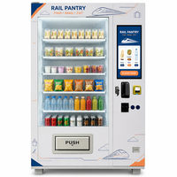 Distributeur automatique de gare ferroviaire, 60 sélections, écran tactile 21 pouces, snacks, boissons, sandwichs, réfrigérés